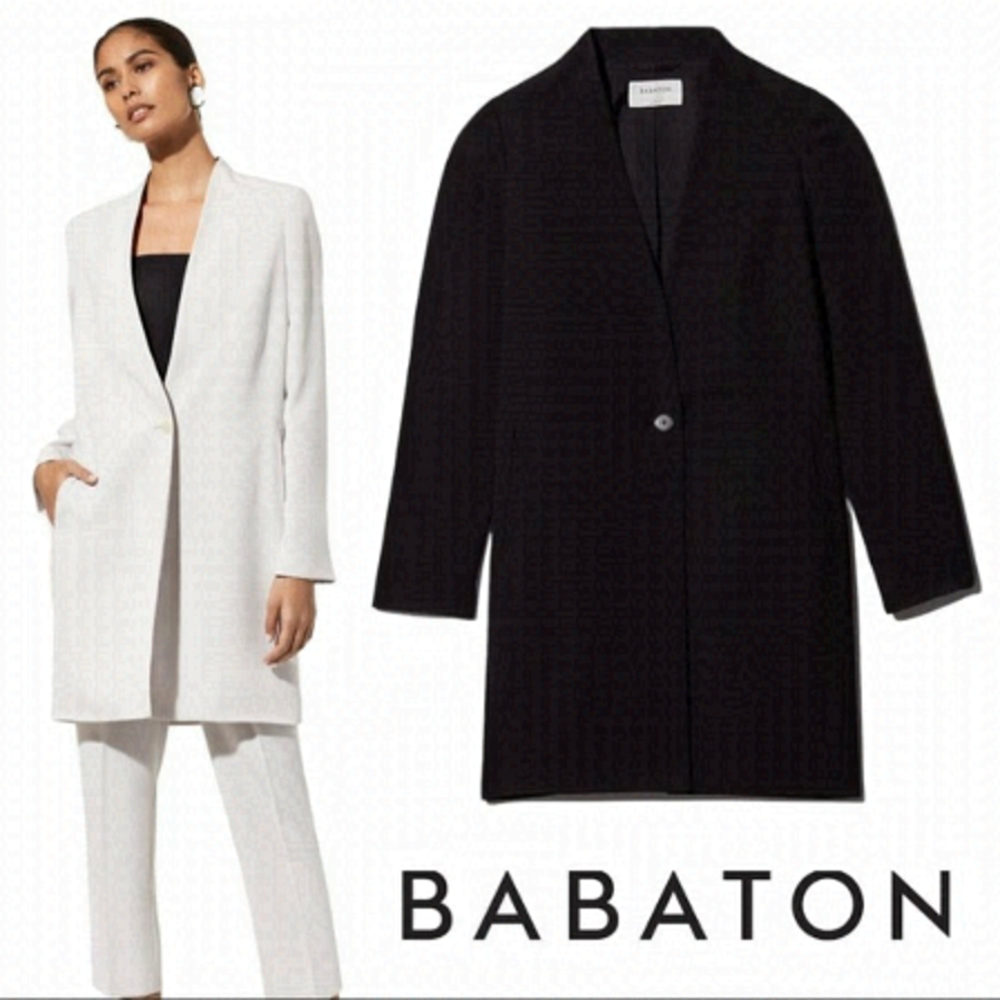 BABATON | Jacinto Long Blazer Coat Size Xs Black
